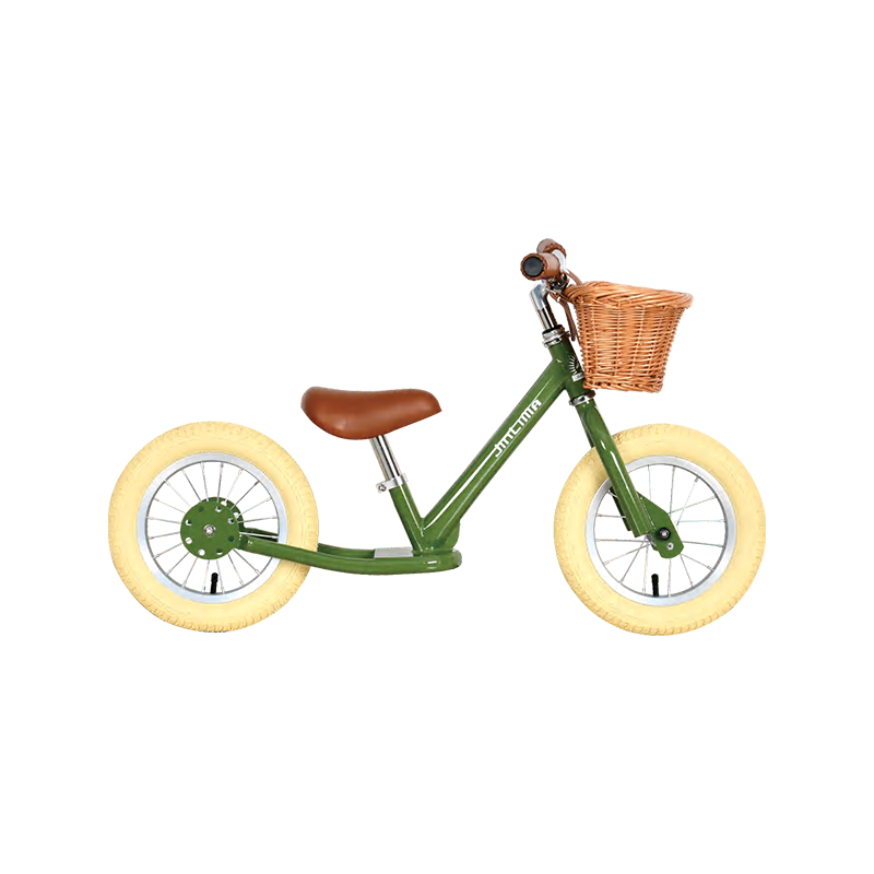 HYB-003 12 "Yeşil ve Sarı Pedal Yok Esnek Denge Bisiklet