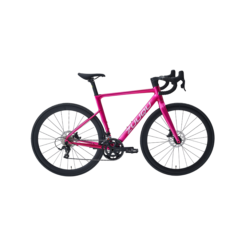 HYB-047 Gül Pembe 700C alaşım yol bisikleti 28C lastiklerle
