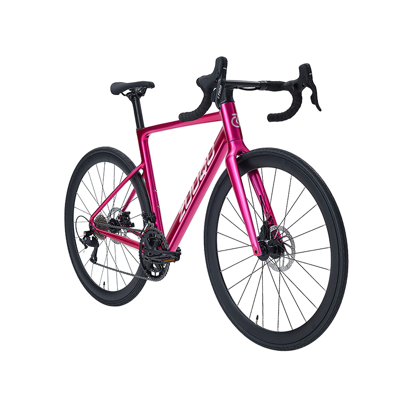 HYB-047 Gül Pembe 700C alaşım yol bisikleti 28C lastiklerle